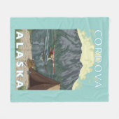 Struik Plane & Vist - Cordova, Alaska Fleece Deken (Voorkant (Horizontaal))