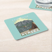 Struik Plane & Vist - Cordova, Alaska Kartonnen Onderzetters (Schuin)