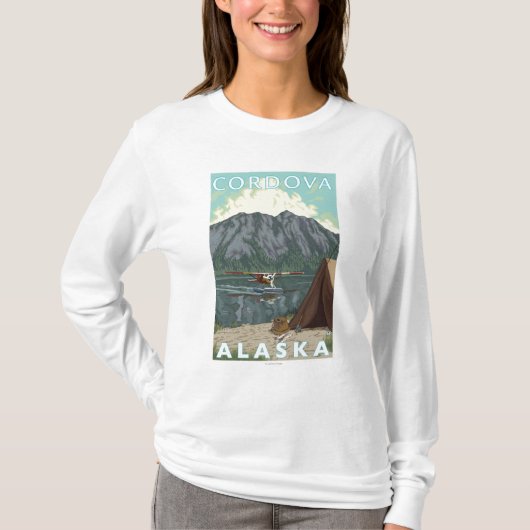 Struik Plane & Vist - Cordova, Alaska T-shirt (Voorkant)
