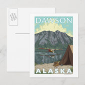 Struik Plane & Vist - Dawson, Alaska Briefkaart (Voorkant / Achterkant)