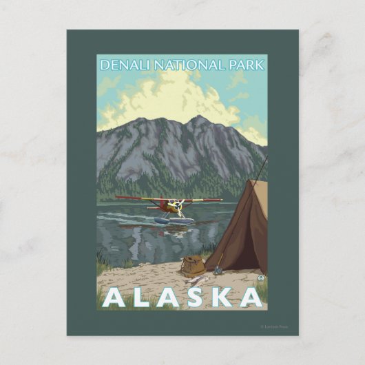 Struik Plane & Vist - Denali Nat'l Park, Briefkaart (Voorkant)