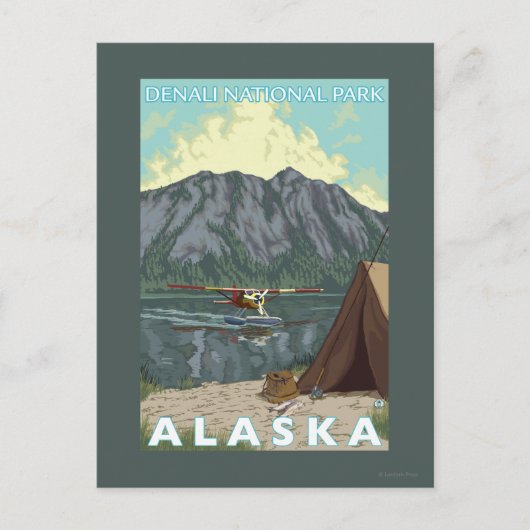 Struik Plane & Vist - Denali Nat'l Park, Briefkaart (Voorkant)