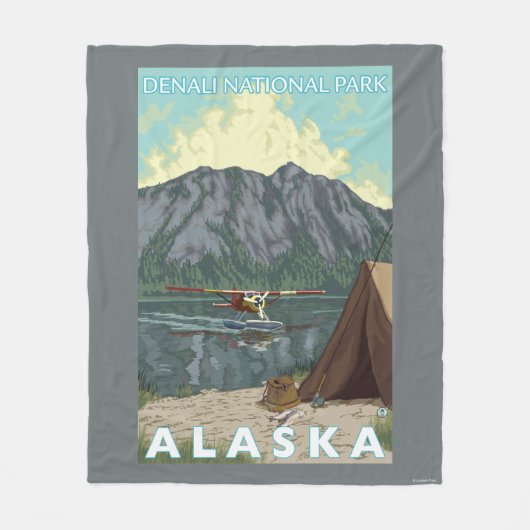 Struik Plane & Vist - Denali Nat'l Park, Fleece Deken (Voorkant)
