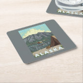Struik Plane & Vist - Denali Nat'l Park, Kartonnen Onderzetters (Schuin)