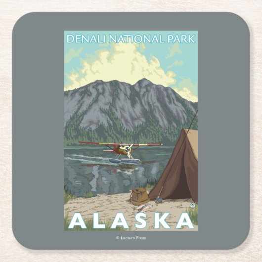 Struik Plane & Vist - Denali Nat'l Park, Kartonnen Onderzetters (Voorkant)