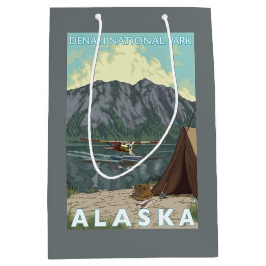 Struik Plane & Vist - Denali Nat'l Park, Medium Cadeauzakje (Voorkant)