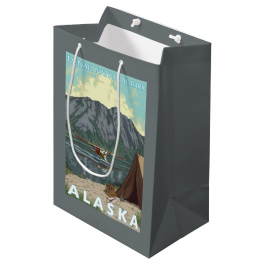 Struik Plane & Vist - Denali Nat'l Park, Medium Cadeauzakje (Voorkant Gekanteld)