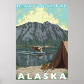 Struik Plane & Vist - Denali Nat'l Park, Poster (Voorkant)