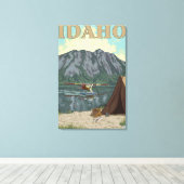 Struik Plane & Vist - Idaho Canvas Afdruk (Insitu (Houten vloer))