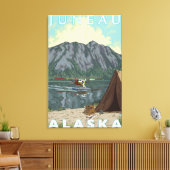 Struik Plane & Vist - Juneau, Alaska Canvas Afdruk (Insitu (Woonkamer))