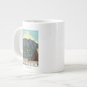Struik Plane & Vist - Katmai, Alaska Grote Koffiekop