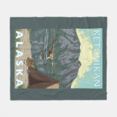 Struik Plane & Vist - Ketchikan, Alaska Fleece Deken (Voorkant (Horizontaal))