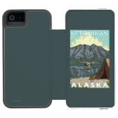 Struik Plane & Vist - Ketchikan, Alaska Incipio iPhone Portemonnee Hoesje (Agenda Open)
