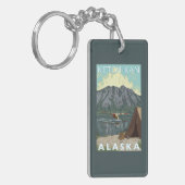 Struik Plane & Vist - Ketchikan, Alaska Sleutelhanger (Voorkant Links)