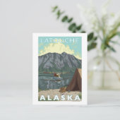 Struik Plane & Vist - Latouche, Alaska Briefkaart (Staand voorkant)
