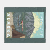 Struik Plane & Vist - Latouche, Alaska Fleece Deken (Voorkant (Horizontaal))