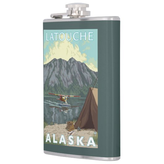 Struik Plane & Vist - Latouche, Alaska Heupfles (Links)