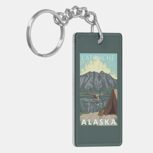 Struik Plane & Vist - Latouche, Alaska Sleutelhanger (Voorkant Links)