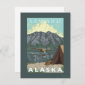 Struik Plane & Vist - Seward, Alaska Briefkaart (Voorkant / Achterkant)