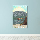 Struik Plane & Vist - Seward, Alaska Canvas Afdruk (Insitu (Houten vloer))