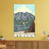 Struik Plane & Vist - Seward, Alaska Canvas Afdruk (Insitu (Woonkamer))