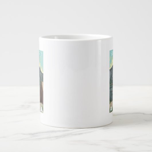 Struik Plane & Vist - Seward, Alaska Grote Koffiekop (Voorkant)