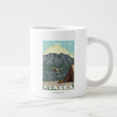 Struik Plane & Vist - Seward, Alaska Grote Koffiekop (Rechts)