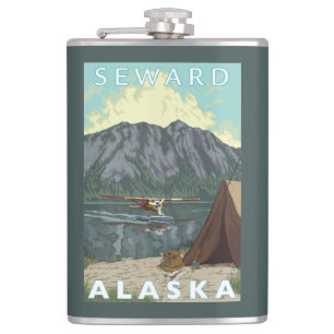Struik Plane & Vist - Seward, Alaska Heupfles