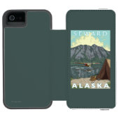 Struik Plane & Vist - Seward, Alaska Incipio iPhone Portemonnee Hoesje (Agenda Open)