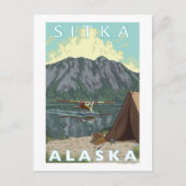 Struik Plane & Vist - Sitka, Alaska Briefkaart (Voorkant)