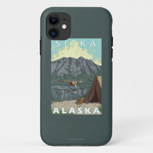 Struik Plane & Vist - Sitka, Alaska iPhone 11 Hoesje
