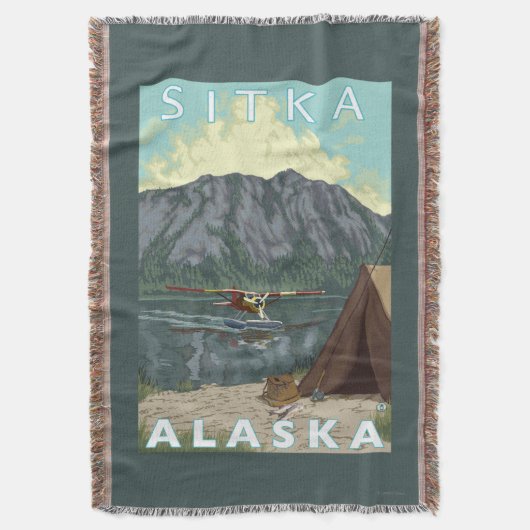 Struik Plane & Vist - Sitka, Alaska Deken (Voorkant Verticaal)