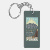 Struik Plane & Vist - Sitka, Alaska Sleutelhanger (Voorkant Links)