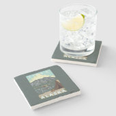 Struik Plane & Vist - Sitka, Alaska Stenen Onderzetter (Zijkant)