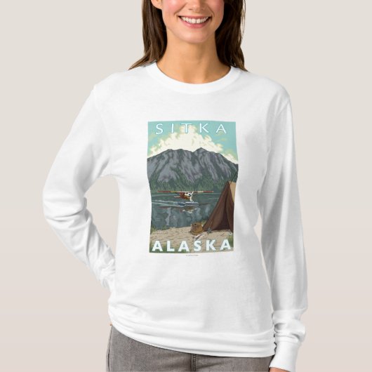 Struik Plane & Vist - Sitka, Alaska T-shirt (Voorkant)