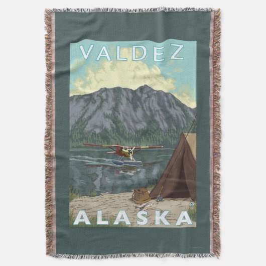 Struik Plane & Vist - Valdez, Alaska Deken (Voorkant Verticaal)