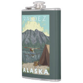 Struik Plane & Vist - Valdez, Alaska Heupfles (Links)