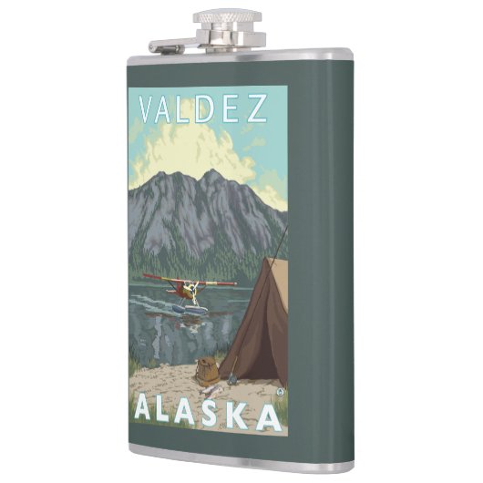 Struik Plane & Vist - Valdez, Alaska Heupfles (Links)