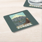 Struik Plane & Vist - Valdez, Alaska Kartonnen Onderzetters (Schuin)