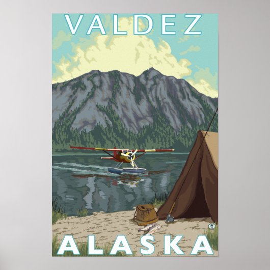 Struik Plane & Vist - Valdez, Alaska Poster (Voorkant)
