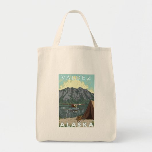 Struik Plane & Vist - Valdez, Alaska Tote Bag (Voorkant)