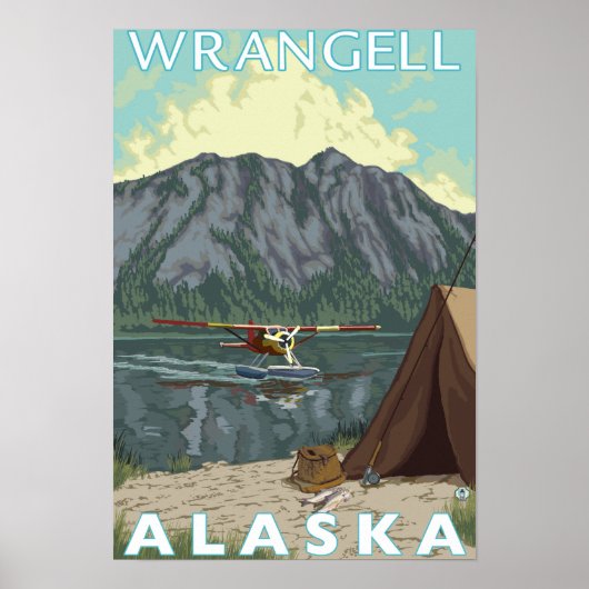 Struik Plane & Vist - Wrangell, Alaska Poster (Voorkant)