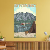 Struik Plane & Vist - Wyoming Canvas Afdruk (Insitu (Woonkamer))