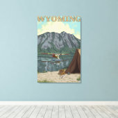 Struik Plane & Vist - Wyoming Canvas Afdruk (Insitu (Houten vloer))