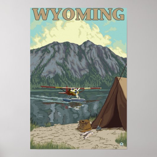 Struik Plane & Vist - Wyoming Poster (Voorkant)