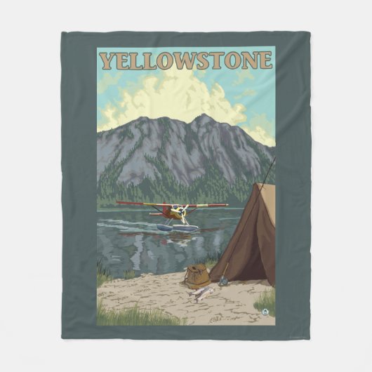 Struik Plane & Vist - Yellowstone National Fleece Deken (Voorkant)