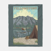 Struik Plane & Vist - Yellowstone National Fleece Deken (Voorkant)