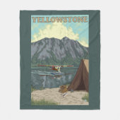 Struik Plane & Vist - Yellowstone National Fleece Deken (Voorkant)