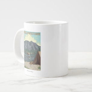 Struik Plane & Vist - Yellowstone National Grote Koffiekop