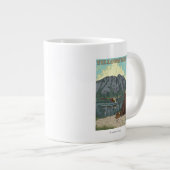 Struik Plane & Vist - Yellowstone National Grote Koffiekop (Voorkant rechts)